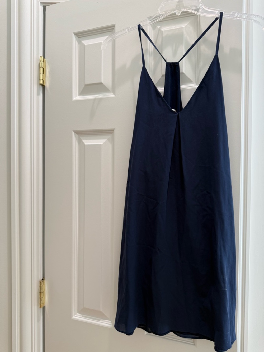 Alice + Olivia Dark Navy Slip Dress that's lined with Spaghetti Straps
